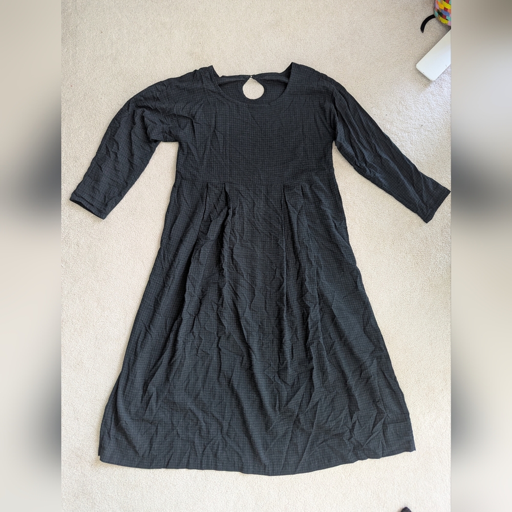 Whimsigoth Goth Black Long Sleeve Maxi Dress